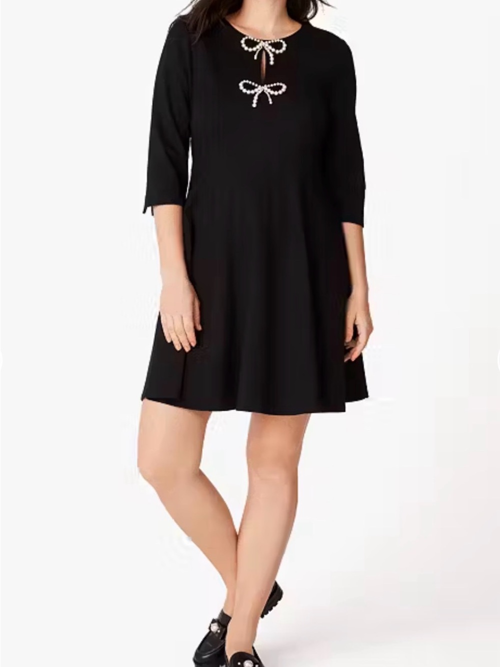 Kate Spade Pearl Bow Ponte Dress  XL